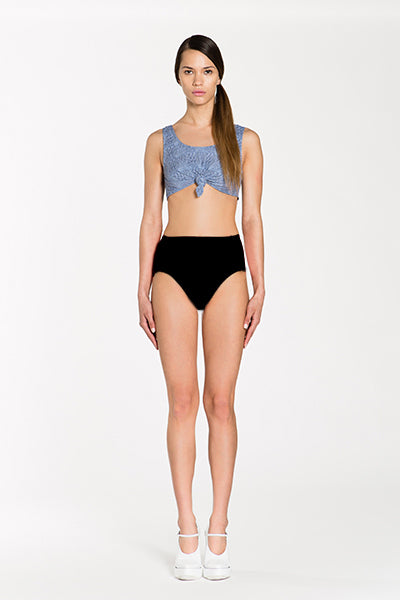 KNOT TOP - LIGHT DENIM