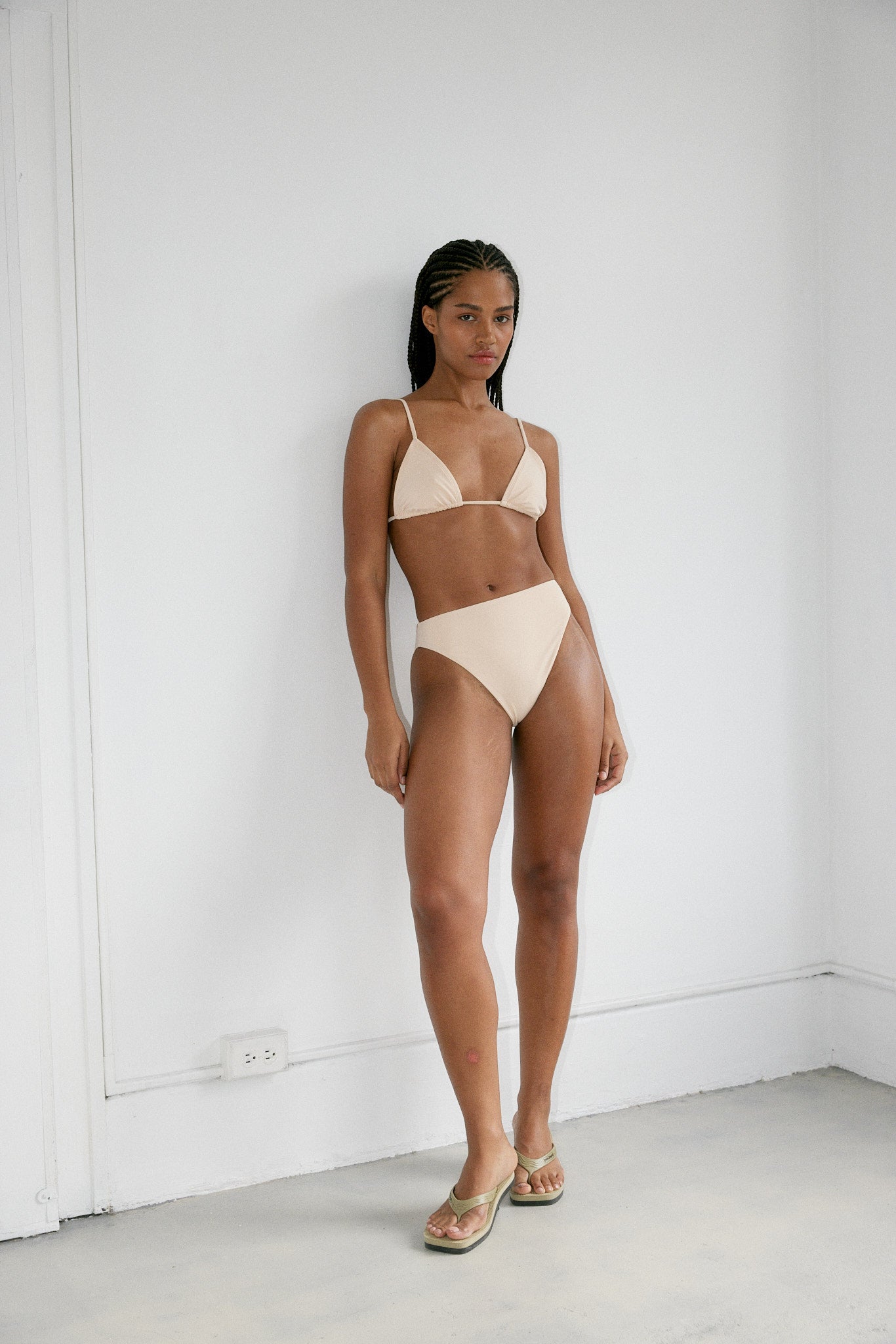 BR X BOHEME TRIANGLE BIKINI TOP - PEARL
