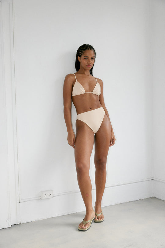 BR X BOHEME TRIANGLE BIKINI TOP - PEARL