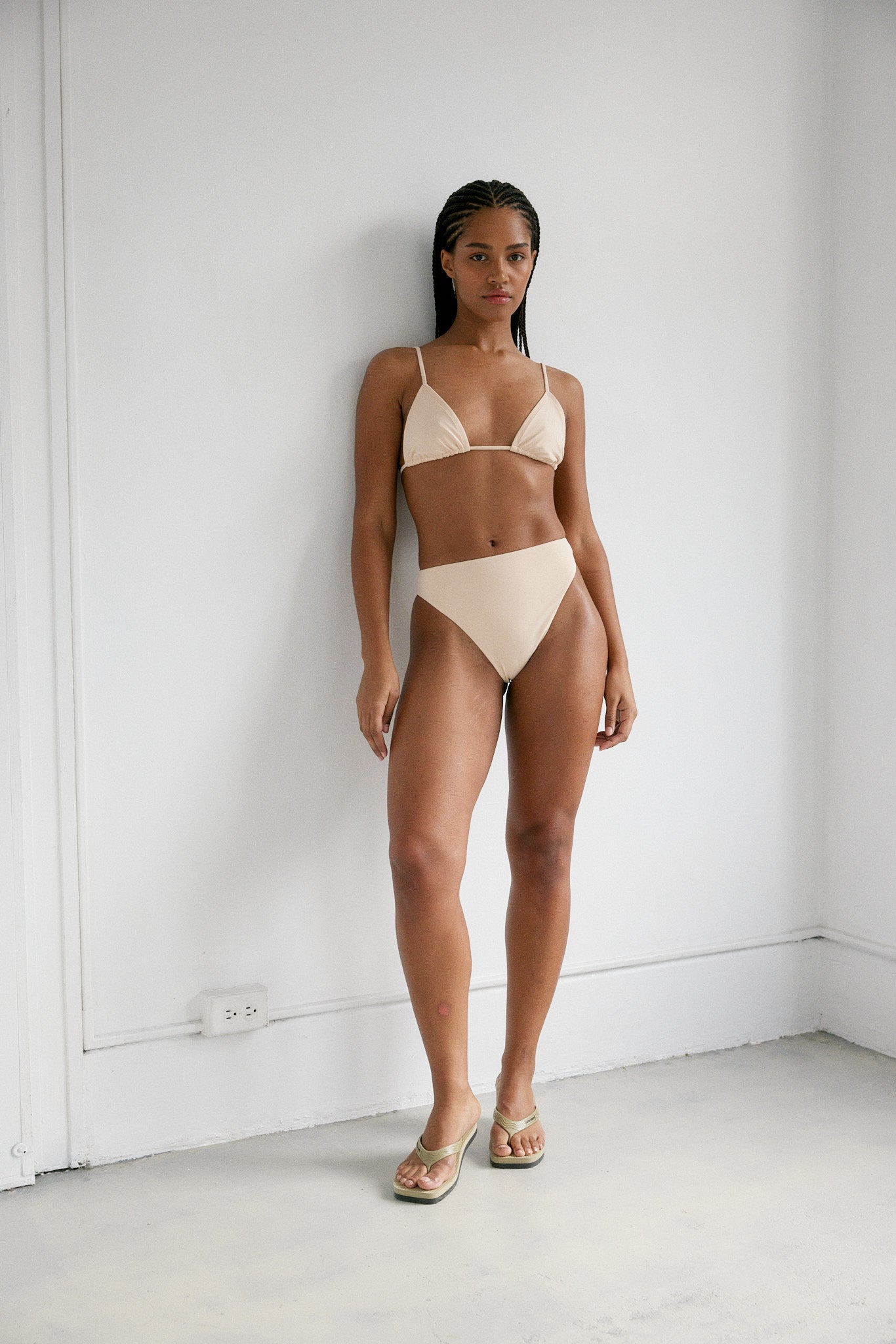 BR X BOHEME TRIANGLE BIKINI TOP - PEARL