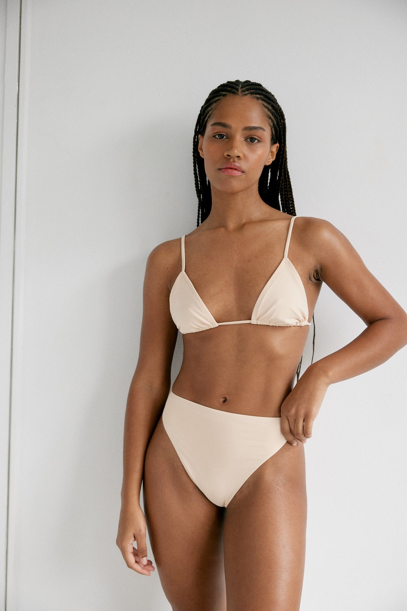 BR X BOHEME TRIANGLE BIKINI TOP - PEARL