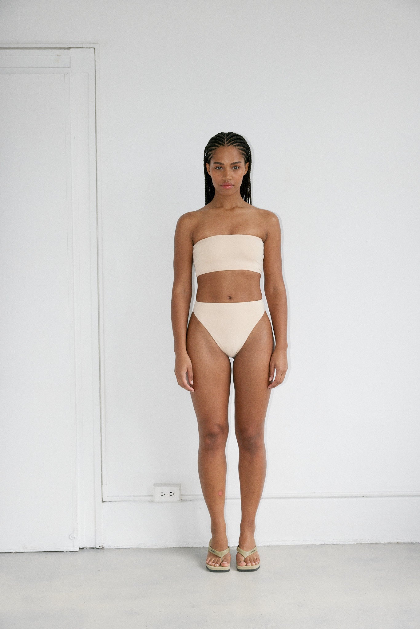 BR X BOHEME BANDEAU BIKINI TOP - PEARL