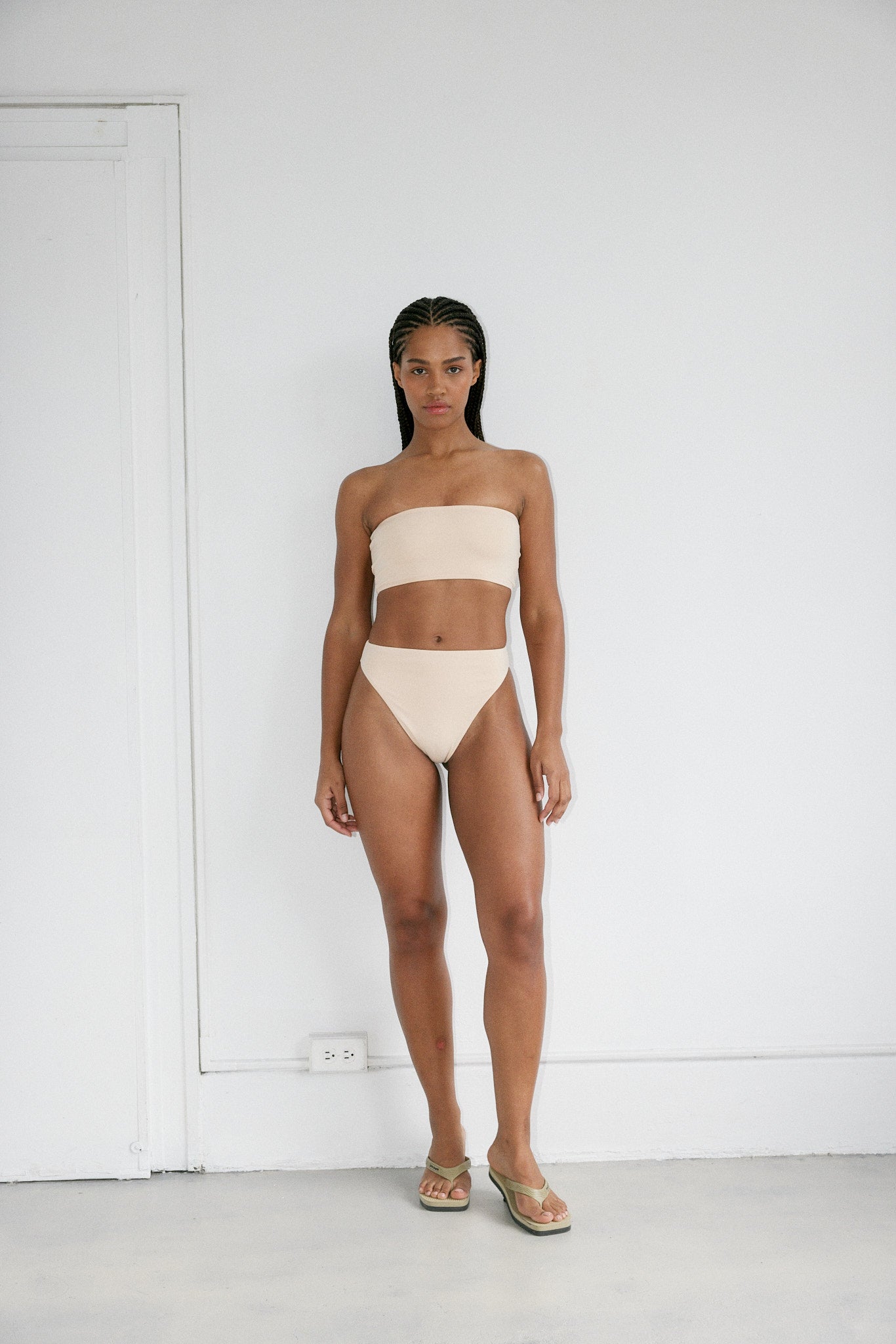 BR X BOHEME BANDEAU BIKINI TOP - PEARL