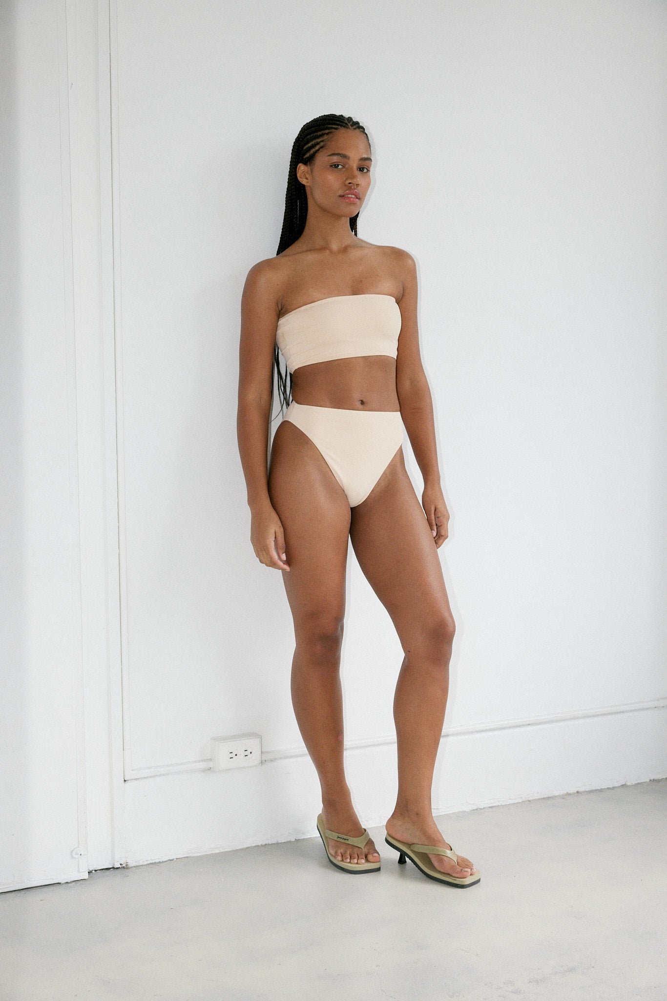 BR X BOHEME BANDEAU BIKINI TOP - PEARL