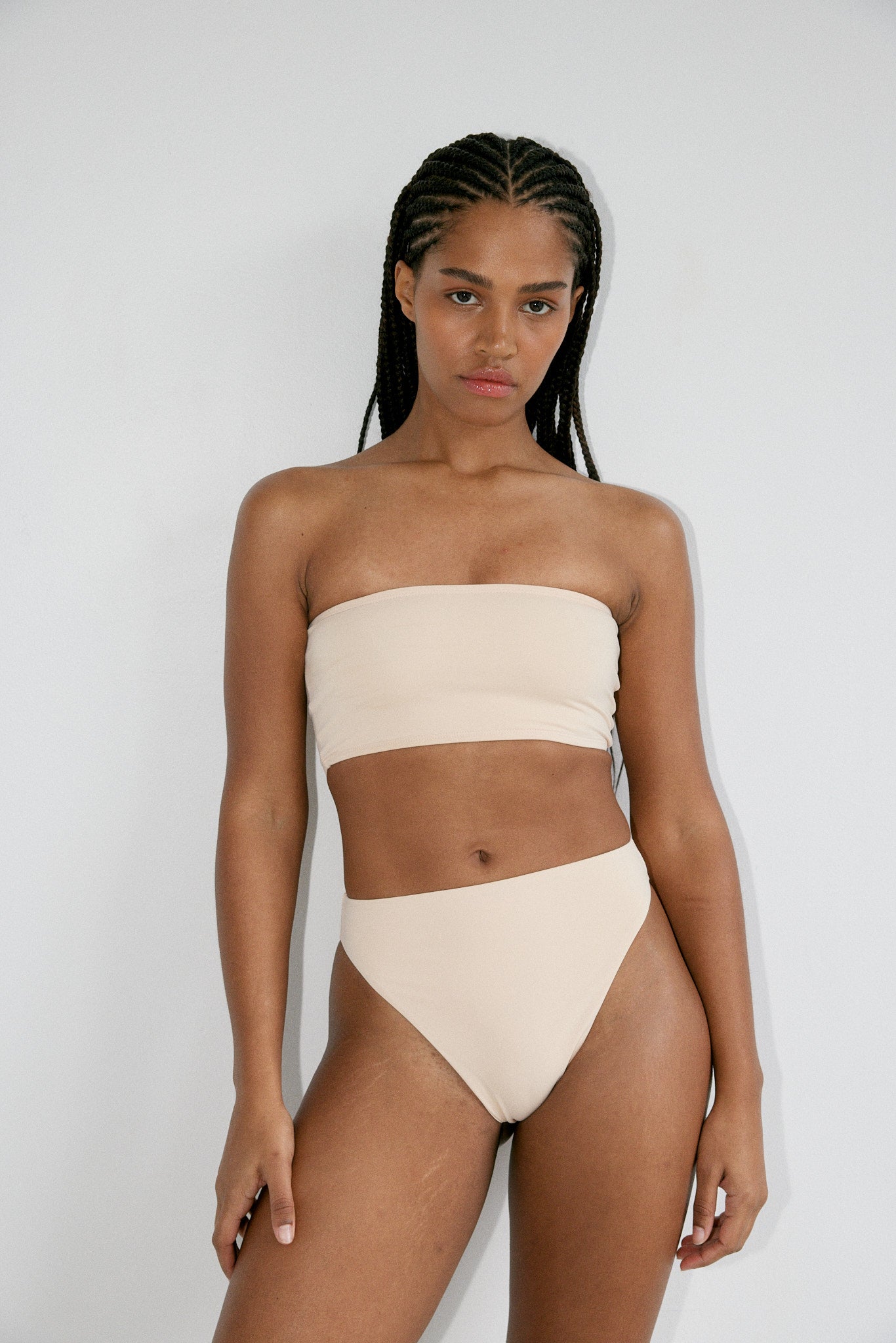 BR X BOHEME BANDEAU BIKINI TOP - PEARL