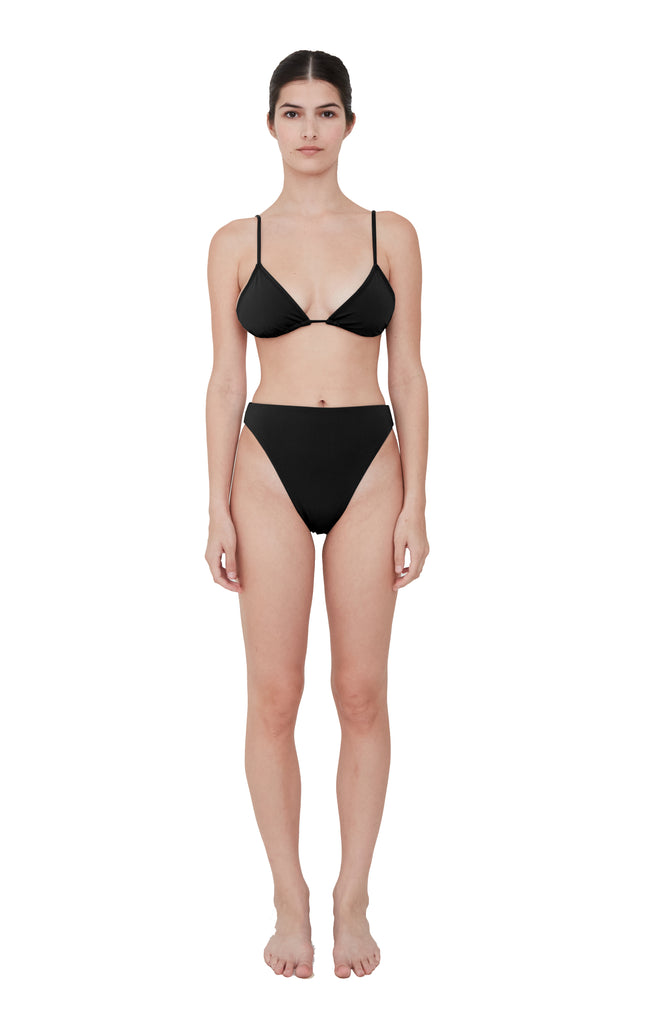 BR X BOHEME TRIANGLE BIKINI TOP - BLACK