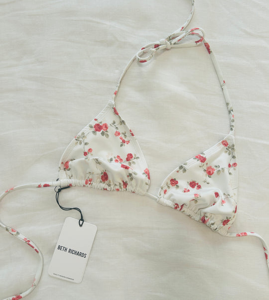 CLASSIC TRIANGLE BIKINI KINI TOP - ENGLISH ROSE