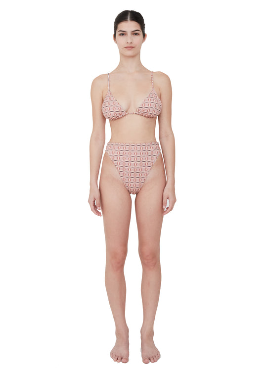 HIGH WAIST PRINTED BOTTOM - CHAI GEO PRINT