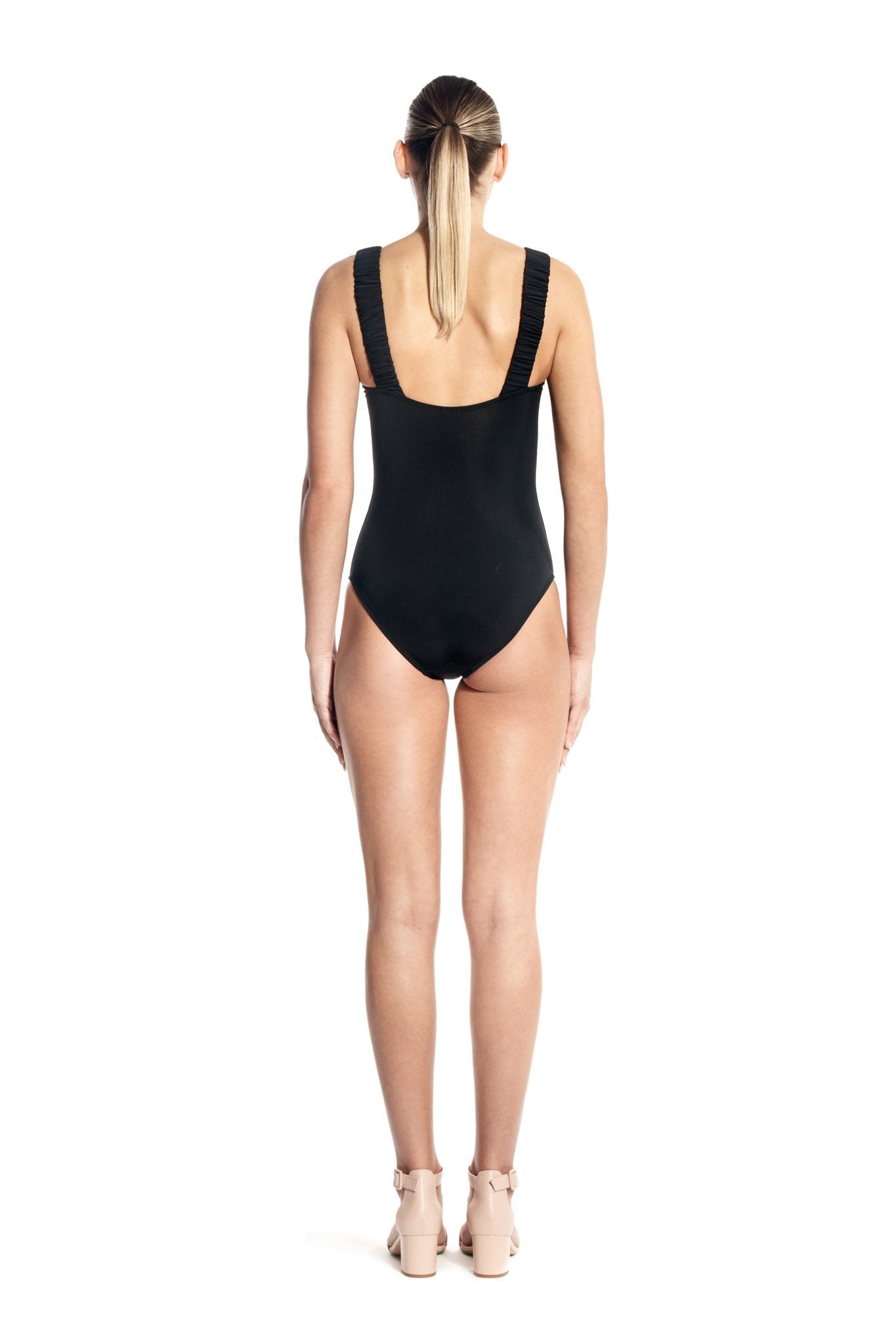 SCRUNCHIE ONE PIECE-BLACK