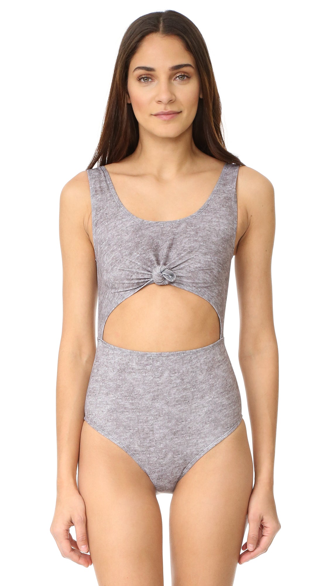 KNOT ONE PIECE - GREY HEATHER